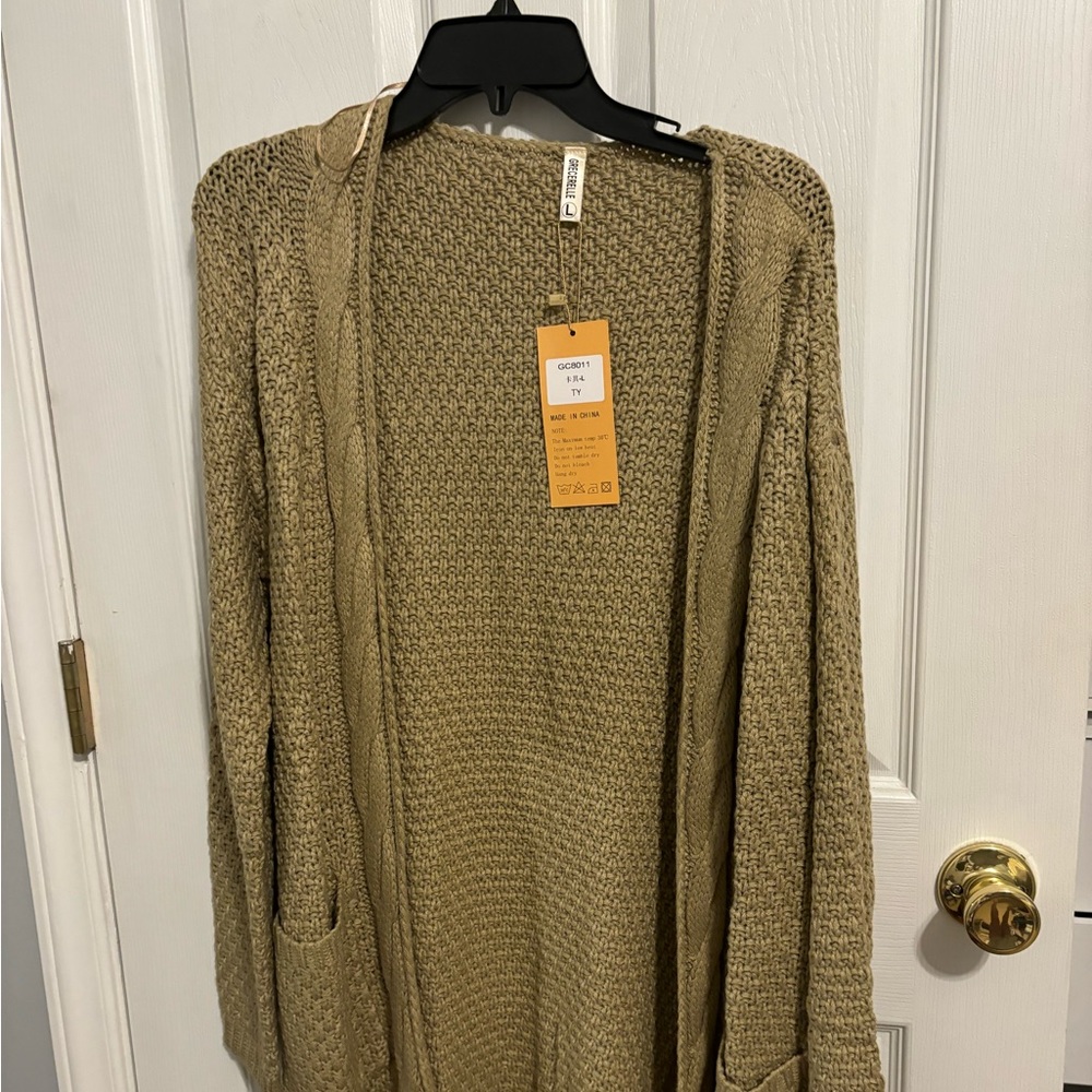 Tan cardigan